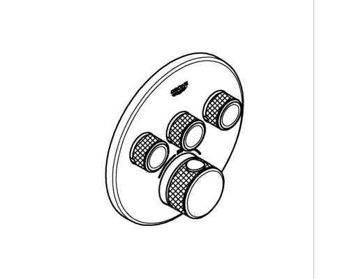 Grohe Logo Thermostatarmatur mit vier Drehknöpfen für das Badezimmer