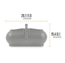 Abmessungen eines Pflanzkorbs: 29,1 cm breit und 15,4 cm hoch