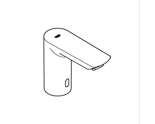 Skizze einer Waschtischarmatur