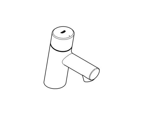 Zeichnung einer Waschtischarmatur