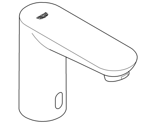 Grohe Logo auf einer berührungslosen Armatur