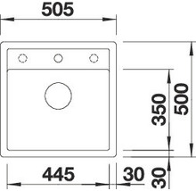 Spüle Blanco DALAGO 5-F 505 x 500 mm vulkangrau 527245