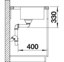 Spüle Blanco DALAGO 45-F 455 x 500 mm softweiß 527060
