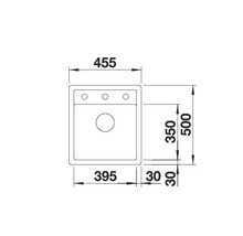 Spüle Blanco DALAGO 45-F 455 x 500 mm softweiß 527060