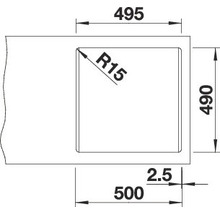 Spüle Blanco PLEON 5 515 x 510 mm vulkangrau 527317