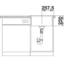 Spüle Blanco PLEON 5 515 x 510 mm vulkangrau 527317