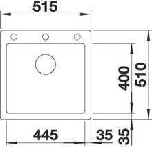 Spüle Blanco PLEON 5 515 x 510 mm vulkangrau 527317