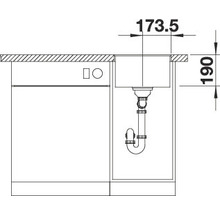 Spüle Blanco SUBLINE 320-F 347 x 427 mm softweiß 527159