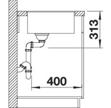 Spüle Blanco SUBLINE 320-F 347 x 427 mm softweiß 527159