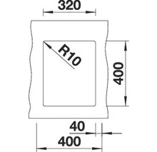 Spüle Blanco SUBLINE 320-U 350 x 460 mm vulkangrau 527343