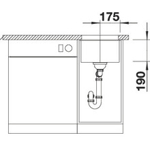 Spüle Blanco SUBLINE 320-U 350 x 460 mm vulkangrau 527343