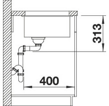 Spüle Blanco SUBLINE 320-U 350 x 460 mm vulkangrau 527343