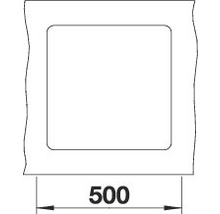 Spüle Blanco SUBLINE 400-F 427 x 427 mm vulkangrau 527348