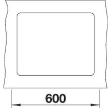 Spüle Blanco SUBLINE 500-F 527 x 427 mm softweiß 527169