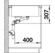 Spüle Blanco Axia III 6 S-F 990 x 500 mm softweiß 527047 1 Spülbecken Flächenbündig Flächenbündige Optik Mit Tropffläche Becken links Mit Restebecken