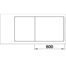 Spüle Blanco Axia III 6 S-F 990 x 500 mm softweiß 527049 1 Spülbecken Flächenbündig Flächenbündige Optik Mit Tropffläche Becken rechts Mit Restebecken