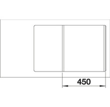 Spüle Blanco AXIA III 45 S-F 770 x 500 mm vulkangrau 527220