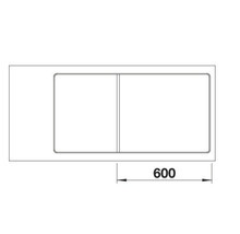 Spüle Blanco AXIA III XL 6 S-F 990 x 500 mm softweiß 527053