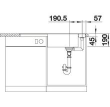 Spüle Blanco AXIA III XL 6 S-F 990 x 500 mm vulkangrau 527237
