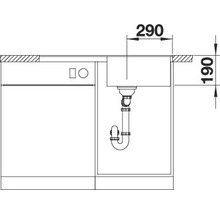 Spüle Blanco METRA 5 S-F 850 x 490 mm softweiß 527111