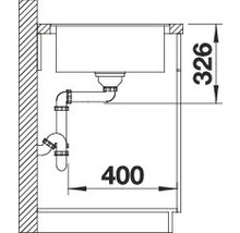 Spüle Blanco METRA 5 S-F 850 x 490 mm softweiß 527111