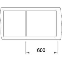 Spüle Blanco ZENAR XL 6 S-F 988 x 498 mm vulkangrau 527374 1 Spülbecken Flächenbündig Flächenbündige Optik Mit Tropffläche Becken links