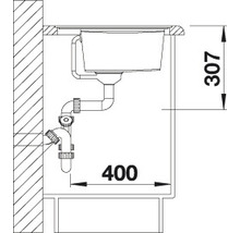 Spüle Blanco ZENAR XL 6 S-F 988 x 498 mm vulkangrau 527374 1 Spülbecken Flächenbündig Flächenbündige Optik Mit Tropffläche Becken links