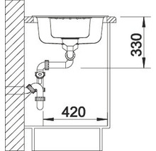 Spüle Blanco ZIA 6 S 1000 x 500 mm softweiß 527206