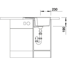 Spüle Blanco ZIA 40 S 615 x 500 mm softweiß 527195
