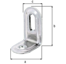 Verstellwinkel geprägt 22x40x28 mm galv. verzinkt, dickschichtpassiviert 1 Stück