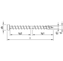 HECO-TOPIX-plus CombiConnect Holzschraube Zylinderkopf TX 8,5x350 mm blau verzinkt 50 Stück