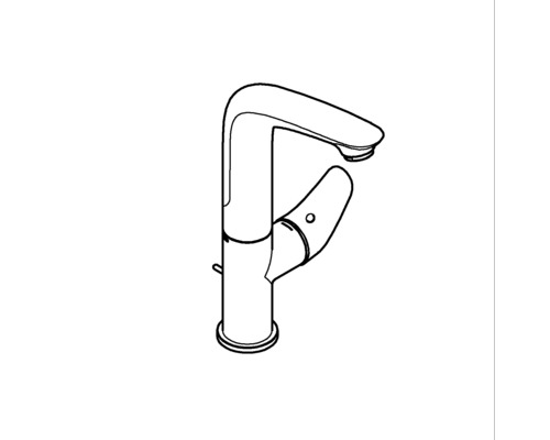 Zeichnung einer Armatur für ein Waschbecken