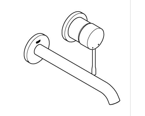 Wandarmatur mit Hebel