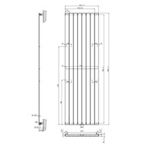 SCHULTE Designheizkörper Aachen 2000x602 mm alpinweiß mit Mittelanschluss ohne Handtuchhalter