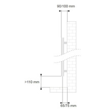 Sanotechnik Designheizkörper Graz 1624x590 mm weiß mit Mittelanschluss