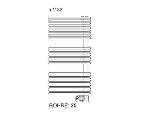 Heizkörper mit elektrischer Steuerung, Rohre: 25
