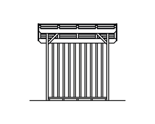 Technische Zeichnung eines Holzregals