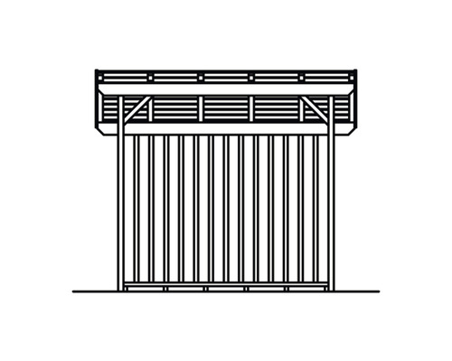 Konstruktionszeichnung eines Carports