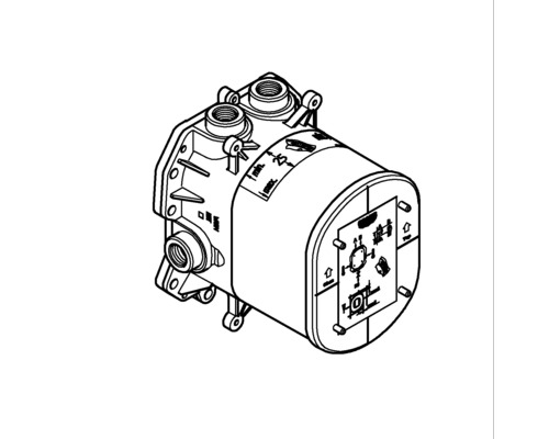 Unterputz-Thermostatblock für Sanitärinstallation