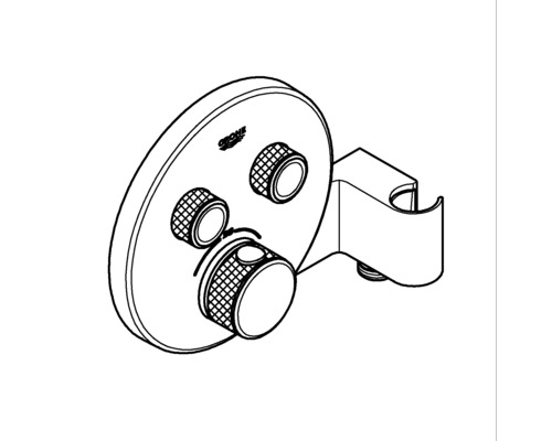 Grohe Logo Duscharmatur mit drei Drehknöpfen