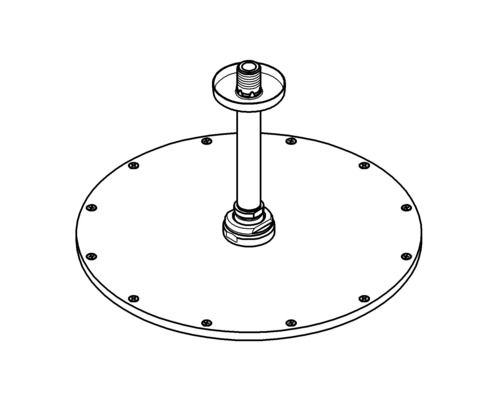 Montageplatte mit Gewindestange für Deckenbefestigung