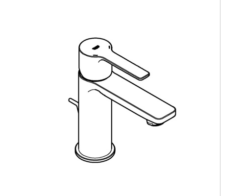 Zeichnung einer Waschtischarmatur