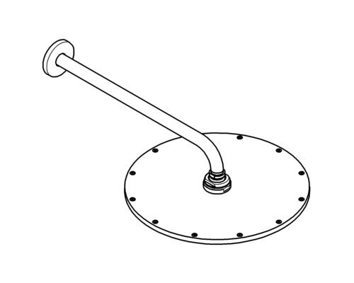 Deckenbrause mit Wandarm