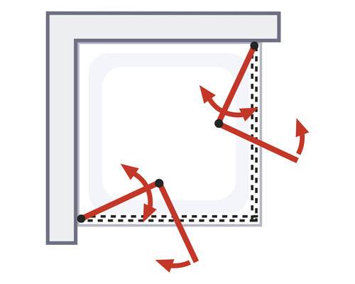 Illustration eines Dreh-Kipp-Fensters mit geöffneten Positionen.