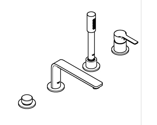 Badewannenarmatur mit Handbrause