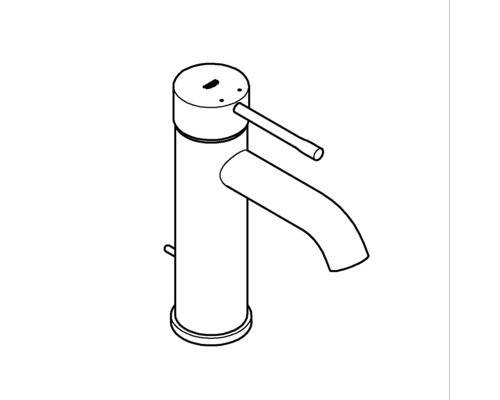 Zeichnung einer Waschtischarmatur