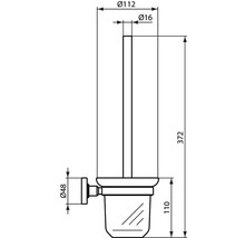 WC-Bürstengarnitur Ideal Standard IOM chrom glänzend A9119AA-thumb-3