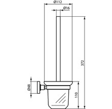 WC-Bürstengarnitur Ideal Standard IOM chrom glänzend A9119AA-thumb-3 WC-Bürstengarnitur Ideal Standard IOM chrom glänzend A9119AA-thumb-3
