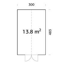 Gewächshaus Palmako Emilia 14,5 m² Sicherheitsglas 4 mm inkl. automatischen Fensteröffner 300 x 483 cm Holz