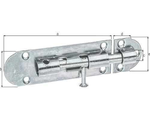 Türriegel mit Abmessungsangaben